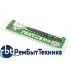 Пинцет Vetus ESD-15 антимагнитный, изогнутый, черный 115 мм