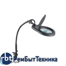 Лупа 5х на гибкой струбцине Pro'sKit MA-1225CF с подсеткой черная
