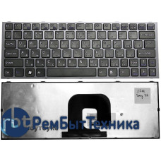 Клавиатура для ноутбука Sony Vaio VPC-YA VPC-YB series черная с серой рамкой