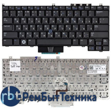 Клавиатура для ноутбука Dell Latitude E4300 черная с указателем (point stick)