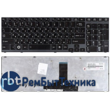 Клавиатура для ноутбука Toshiba Satellite A660 A665 черная с черной рамкой