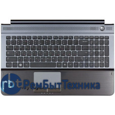 Клавиатура для ноутбука Samsung RC510 топ-панель серая с черными кнопками Клавиатура для ноутбука Samsung RC510 топ-панель серая с черными кнопками