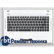 Клавиатура для ноутбука Samsung Q430 топ-панель серебристая