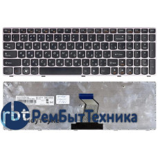 Клавиатура для ноутбука Lenovo Z560 Z565 G570 G770 черная с бронзовой рамкой