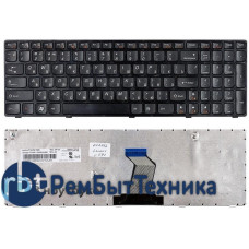Клавиатура для ноутбука IBM Lenovo IdeaPad B570 B580 V570 Z570 Z575 B590 черная с черной рамкой
