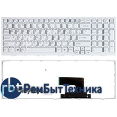 Клавиатура для ноутбука Sony Vaio VPC-EH VPCEH белая с белой рамкой