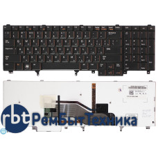 Клавиатура для ноутбука Dell Latitude E6520 E6530 E6540 черная с подсветкой
