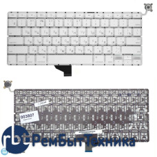 Клавиатура для ноутбука Apple A1342 белая 13,3" плоский Enter