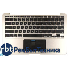 Клавиатура для ноутбука Apple A1370 2011+ черная с подсветкой плоский ENTER топ-панель