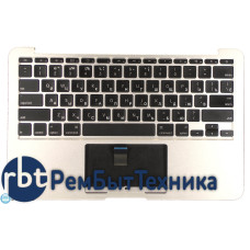 Клавиатура для ноутбука Apple A1370 2010+ черная без подсветки плоский ENTER топ-панель
