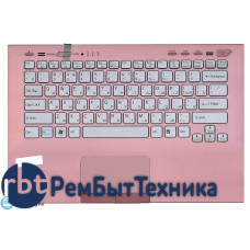 Клавиатура для ноутбука Sony Vaio VPC-SB VPC-SD розовая топ-панель