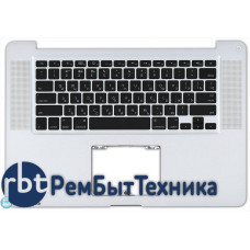 Клавиатура для ноутбука Apple Macbook A1286 2009+ черная, топ-панель