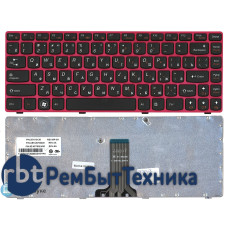 Клавиатура для ноутбука IBM-Lenovo Z470 G470AH G470GH Z370 черная с красной рамкой