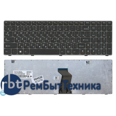 Клавиатура для ноутбука Lenovo Ideapad G580 G585 Z580 Z585 Z780 G780 черная с серой рамкой
