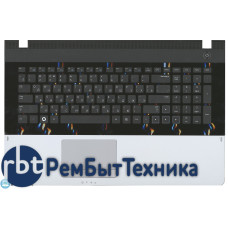 Клавиатура для ноутбука Samsung NP305E7A NP305E7A-S01RU BA75-03351C Топкейс серый, кнопки черные Клавиатура для ноутбука Samsung NP305E7A NP305E7A-S01RU BA75-03351C Топкейс серый, кнопки черные