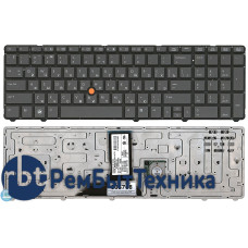Клавиатура для ноутбука HP EliteBook 8770W темно-серая без рамки