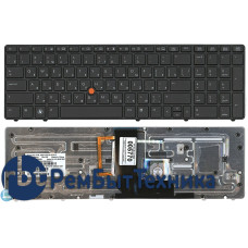Клавиатура для ноутбука HP EliteBook 8560W темно-серая с подсветкой