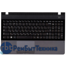 Клавиатура для ноутбука Samsung 300E5A 305E5A черная топ-панель темно-серая