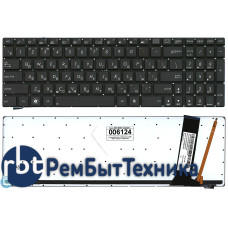 Клавиатура для ноутбука Asus N56 N56V черная с подсветкой