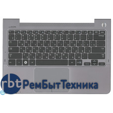 Клавиатура для ноутбука Samsung NP530U3B 530U3B черная топкейс серый BA75-03711C