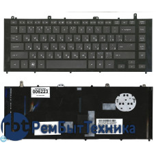 Клавиатура для ноутбука HP ProBook 4425s черная с черной рамкой