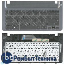 Клавиатура для ноутбука Samsung 355V4C-S01 BA75-04105C черная с серой рамкой