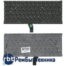Клавиатура для ноутбука Apple A1369 2011+  черная с подсветкой, большой ENTER RU original