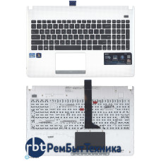 Клавиатура для ноутбука ASUS X501A черная топ-панель белая Клавиатура для ноутбука ASUS X501A черная топ-панель белая