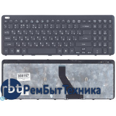 Клавиатура для ноутбука Acer Aspire V5, V5-5 Acer M5-581T черная с черной рамкой