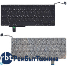 Клавиатура для ноутбука Apple Macbook A1297 черная, большой Enter Клавиатура для ноутбука Apple Macbook A1297 черная, большой Enter