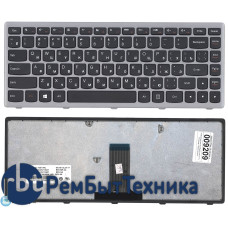 Клавиатура для ноутбука Lenovo Flex 14 черная с серой рамкой Клавиатура для ноутбука Lenovo Flex 14 черная с серой рамкой