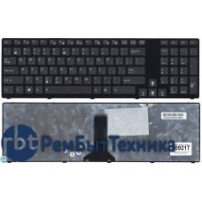 Клавиатура для ноутбука Asus K93 черная с черной рамкой