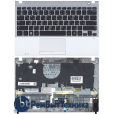 Клавиатура для ноутбука Samsung NP350U2B топкейс (BA75-03263C) черная, серебристый корпус Клавиатура для ноутбука Samsung NP350U2B топкейс (BA75-03263C) черная, серебристый корпус