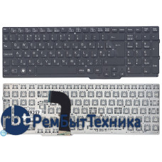Клавиатура для ноутбука Sony VAIO SVS15 черная с подсветкой Вертикальный ENTER