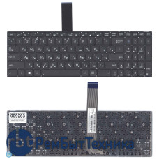 Клавиатура для ноутбука Asus K56 черная без рамки, плоский Enter
