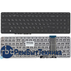 Клавиатура для ноутбука HP ENVY 15-j000 черная без рамки, плоский Enter