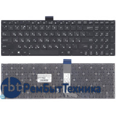 Клавиатура для ноутбука ASUS X502 X502CA X502C черная (Плоский Enter)