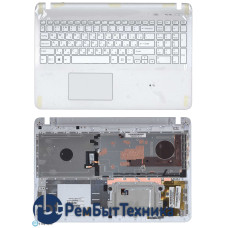 Клавиатура для ноутбука Sony FIT 15 SVF15 белая топ-панель