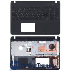 Клавиатура для ноутбука Sony FIT 15 SVF15 черная топ-панель c подсветкой