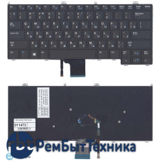 Клавиатура для ноутбука Dell Latitude e7440 черная с подсветкой