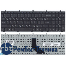 Клавиатура для ноутбука DNS 0170720 Clevo W350 w370 черная (плоский ENTER)