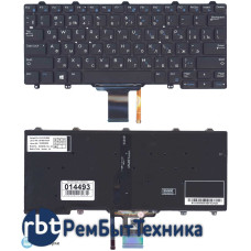 Клавиатура для ноутбука Dell E5250 E7250 черная с подсветкой