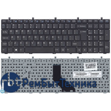 Клавиатура для ноутбука DNS 0170720 Clevo W350 w370 черная (большой ENTER)