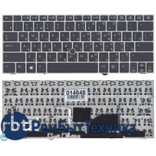 Клавиатура для ноутбука HP Elitebook 2170P черная серая рамка