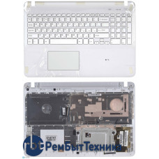 Клавиатура для ноутбука Sony FIT 15 SVF15 белая топ-панель без подсветки Клавиатура для ноутбука Sony FIT 15 SVF15 белая топ-панель без подсветки