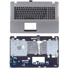 Клавиатура для ноутбука Asus X751 топ-панель черно-серебристый