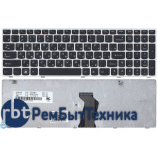 Клавиатура для ноутбука Lenovo Ideapad G580 G585 Z580 Z585 Z780 G780 черная с белой рамкой
