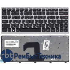 Клавиатура для ноутбука Lenovo IdeaPad S300 S400 S405 черная c серой рамкой
