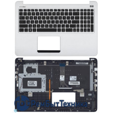 Клавиатура для ноутбука Asus K501L, K501LB, K501LX, K501U черная топ-панель серебристая Клавиатура для ноутбука Asus K501L, K501LB, K501LX, K501U черная топ-панель серебристая