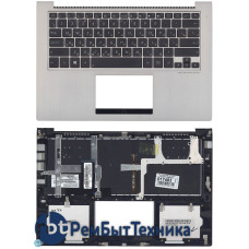 Клавиатура для ноутбука Asus UX32 UX32A UX32V UX32VD BX32 UX32E черная топ-панель серебристая